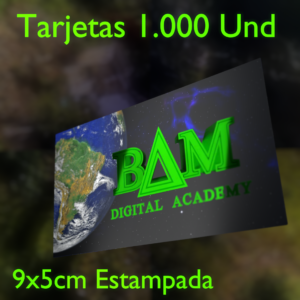 Tarjetas Estampada Foil 1 Lado (1000 unds, Cote 350gr)